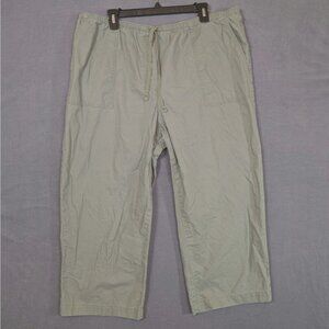 L.L. Bean Men's Classic Baggy Fit Olive Green Drawstring Pants XL